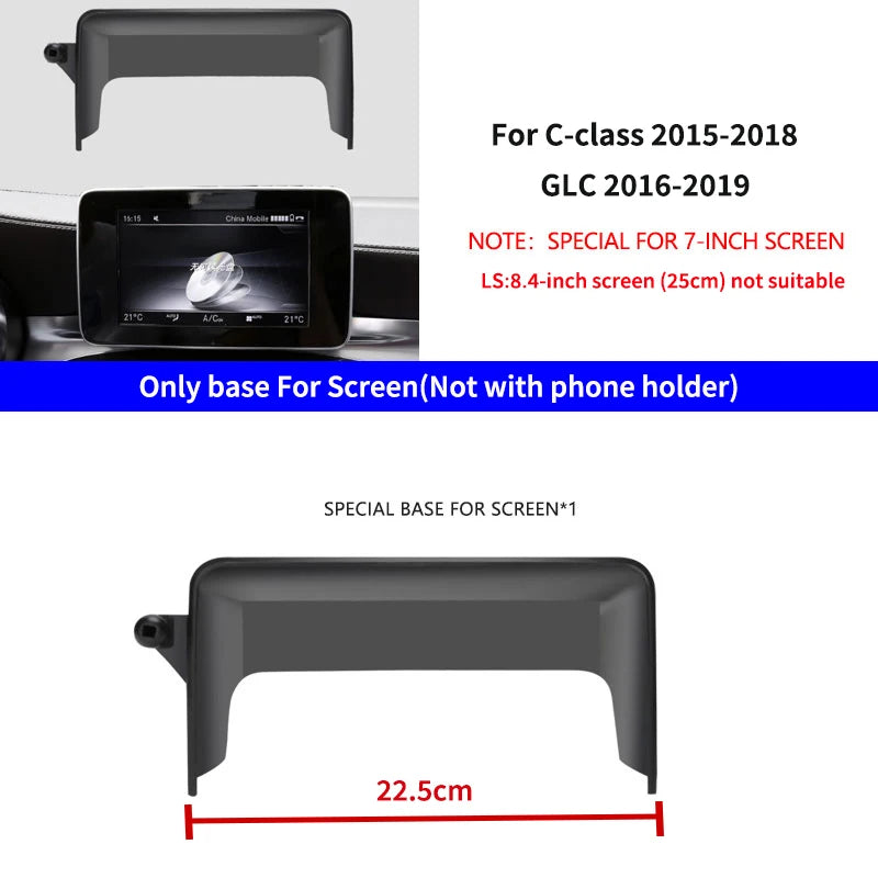 Support de téléphone intérieur pour Mercedes-Benz C GLC V-class w204 w205 x253 w447 7/10,25 pouces pour écran multimédia.