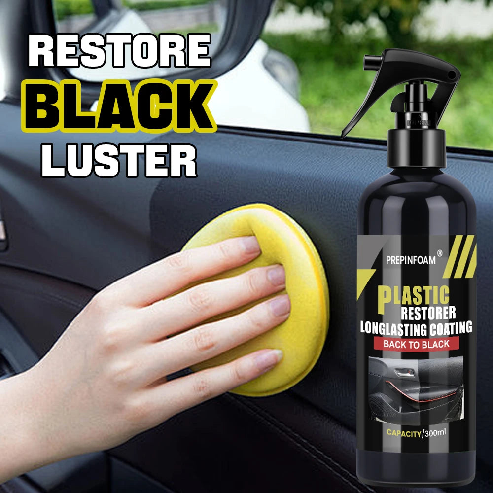 Restaurateur de plastique noir brillant