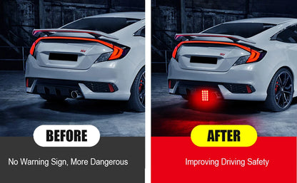 F1 Style Led Feux de pilotage de frein 12V 15led Feux arrière Avertissement de flash automatique Feux de signalisation de sécurité d'arrêt inversé pour voiture SUV MOTO