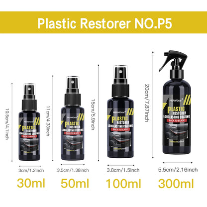 Restaurateur de plastique noir brillant