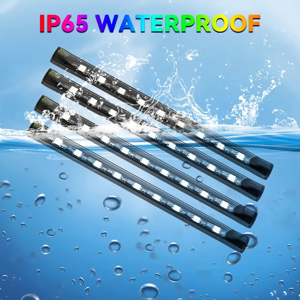 LED Intérieur de voiture Lumière de pied ambiante. Gestion à distance sans fil. Led vendu par 36 / 48 / 72 LED (RVB). Contrôle de l'application sur le téléphone.