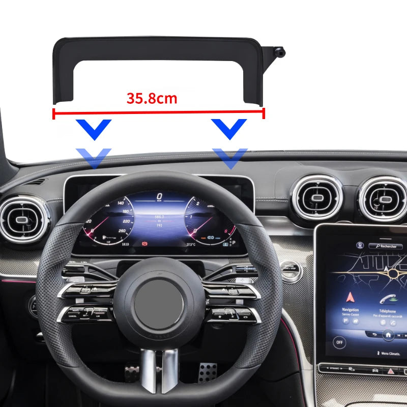 Support de téléphone intérieur pour Mercedes-Benz C GLC V-class w204 w205 x253 w447 7/10,25 pouces pour écran multimédia.