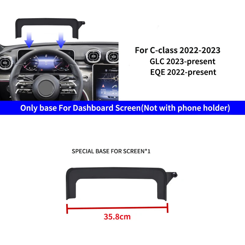 Support de téléphone intérieur pour Mercedes-Benz C GLC V-class w204 w205 x253 w447 7/10,25 pouces pour écran multimédia.