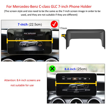 Support de téléphone intérieur pour Mercedes-Benz C GLC V-class w204 w205 x253 w447 7/10,25 pouces pour écran multimédia.