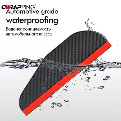 2PCS Rétroviseur de voiture Anti-pluie en fibre de carbone / Noir / Blanc - accessoires de voiture