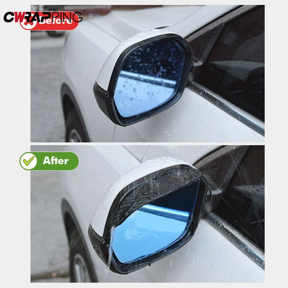 2PCS Rétroviseur de voiture Anti-pluie en fibre de carbone / Noir / Blanc - accessoires de voiture
