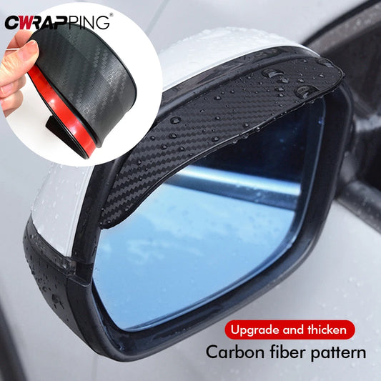 2PCS Rétroviseur de voiture Anti-pluie en fibre de carbone / Noir / Blanc - accessoires de voiture